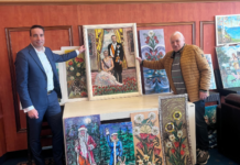 Oekraïense vluchtelingen ontvangen college van Lisse in opvanglocatie