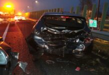 File op A44 Sassenheim door flinke botsing