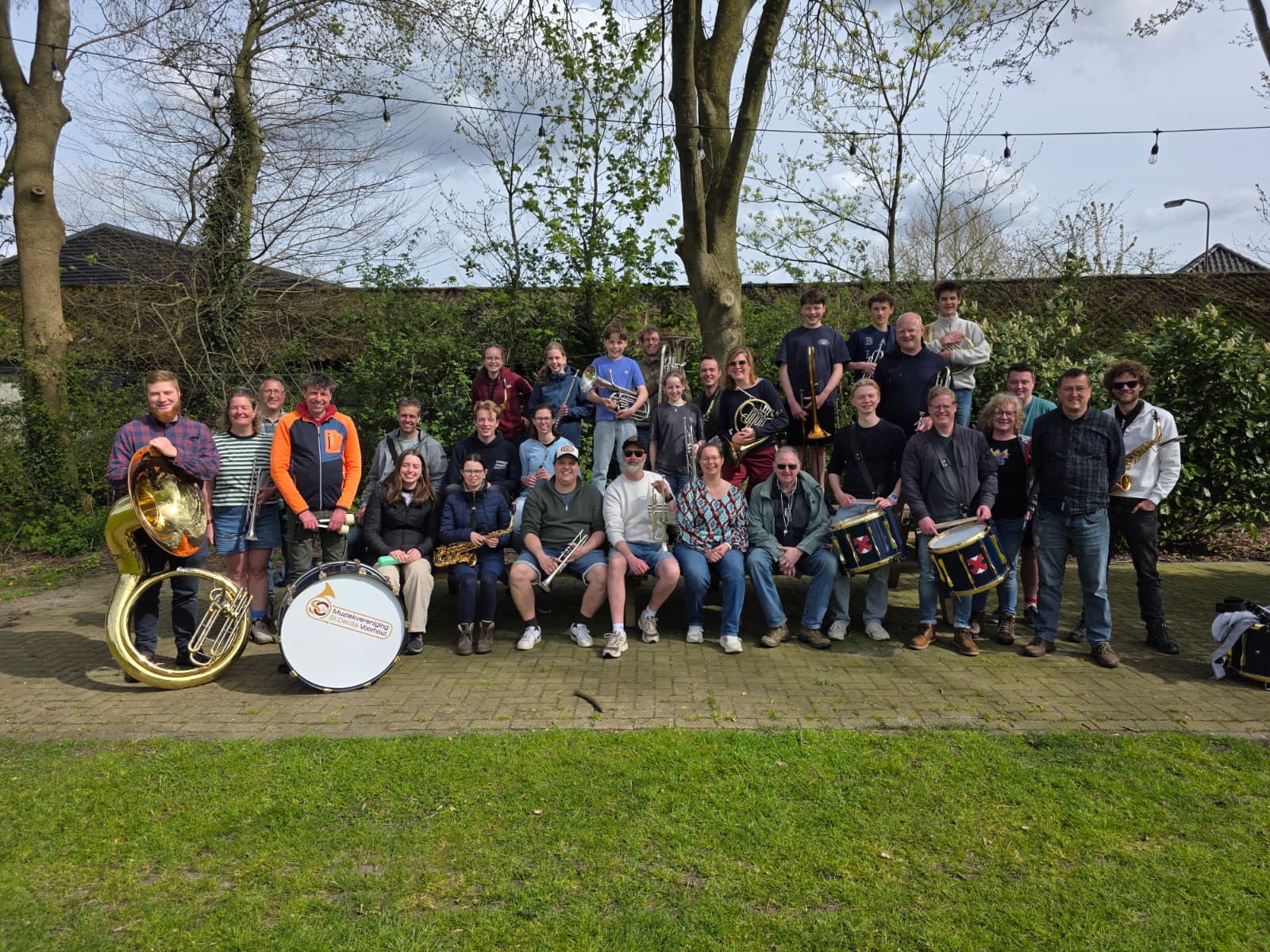 Muzikanten St. Cecilia Voorhout op werkweekend