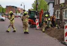 Herenstraat Voorhout afgesloten vanwege gaslekkage