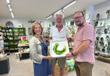 Glaskunst in Wereldwinkel Noordwijkerhout