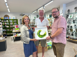 Glaskunst in Wereldwinkel Noordwijkerhout