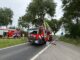 Afrit A44 dicht, brandweer in actie