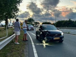 Auto botst op lantaarnpaal op N207 bij Hillegom