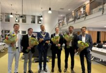Nieuwe wethouders Noordwijk geïnstalleerd, Theo Alkemade neemt afscheid