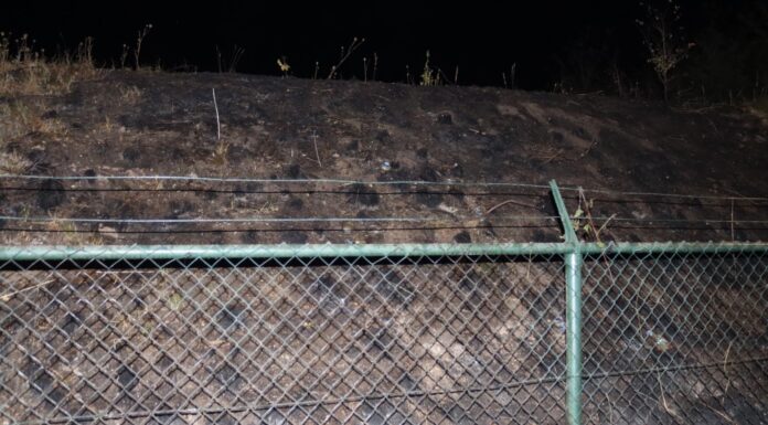 Bermbrand bij voetgangerstunnel onder N206 in Noordwijkerhout