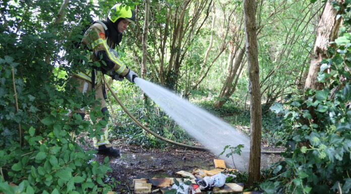 Brandje gesticht in park