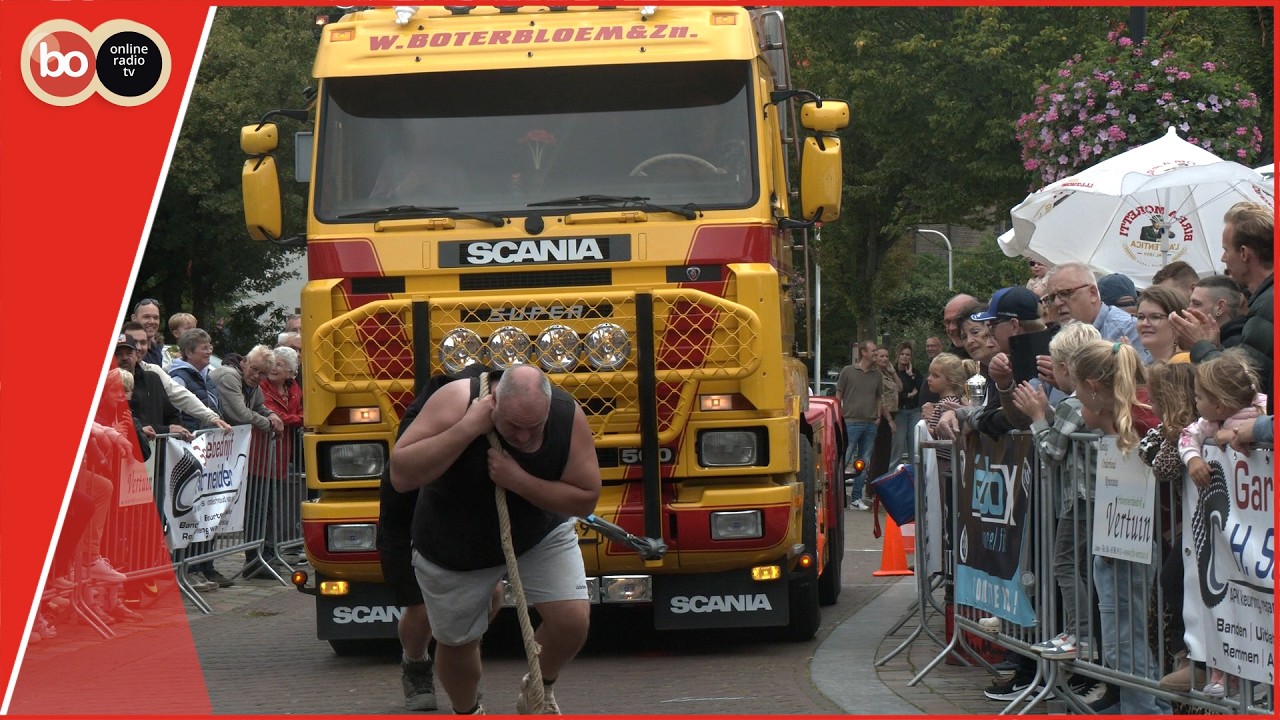 [VIDEO] Najaarsfeesten in Lisse: schilderen bij het gemeentehuis en truck trekken op 't Vierkant