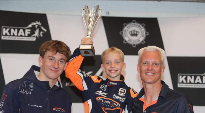 Racetalent Felix (10) uit Noordwijk knokt zich naar podiumplaats in België