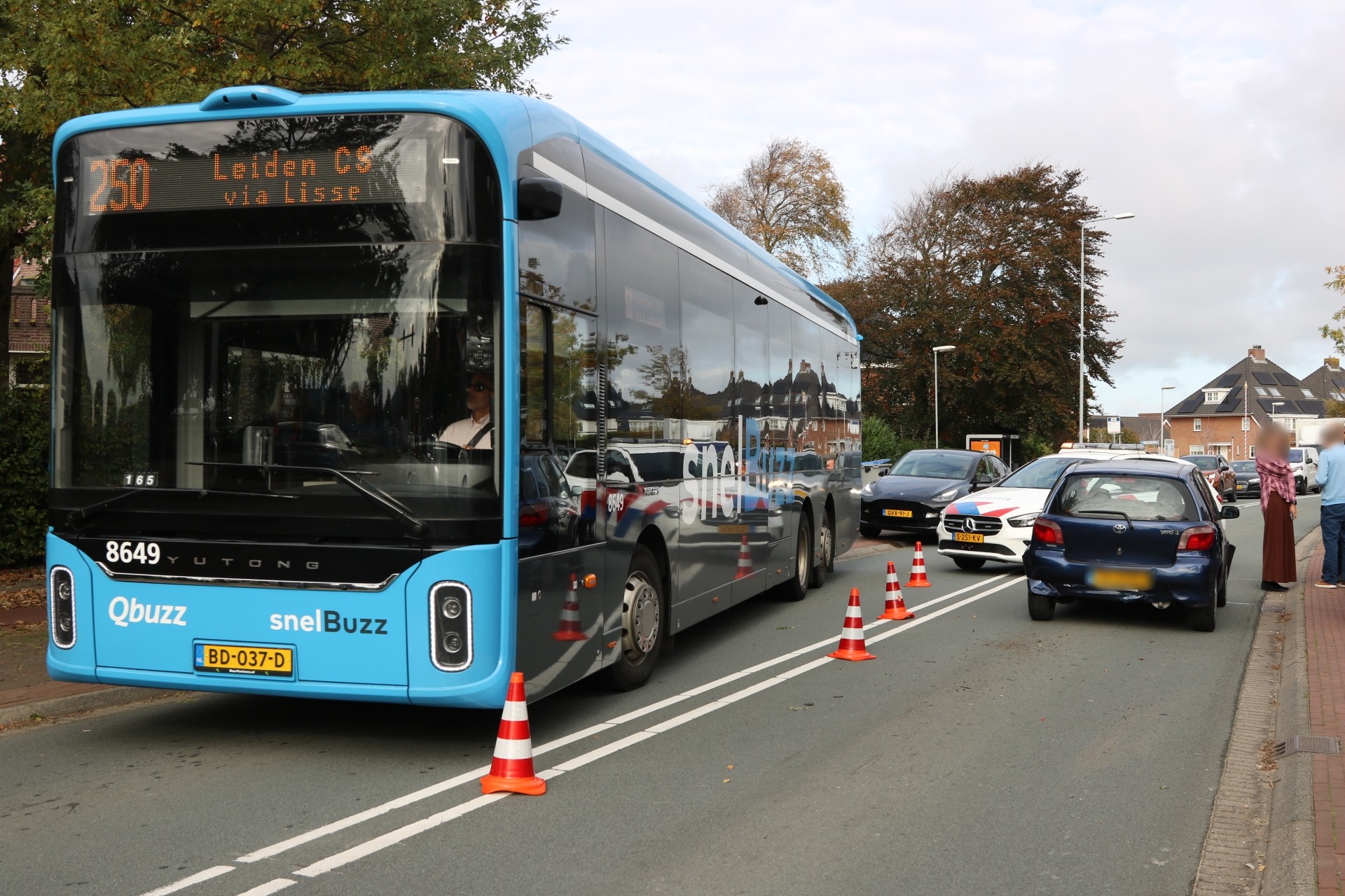 File in Hillegom na botsing op N208