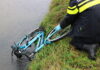Voorbijgangers redden fietsster uit sloot